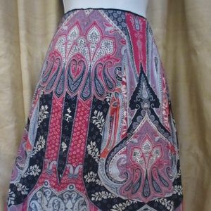 TAHARI Women's Floral Paisley Lined Skirt Size 8